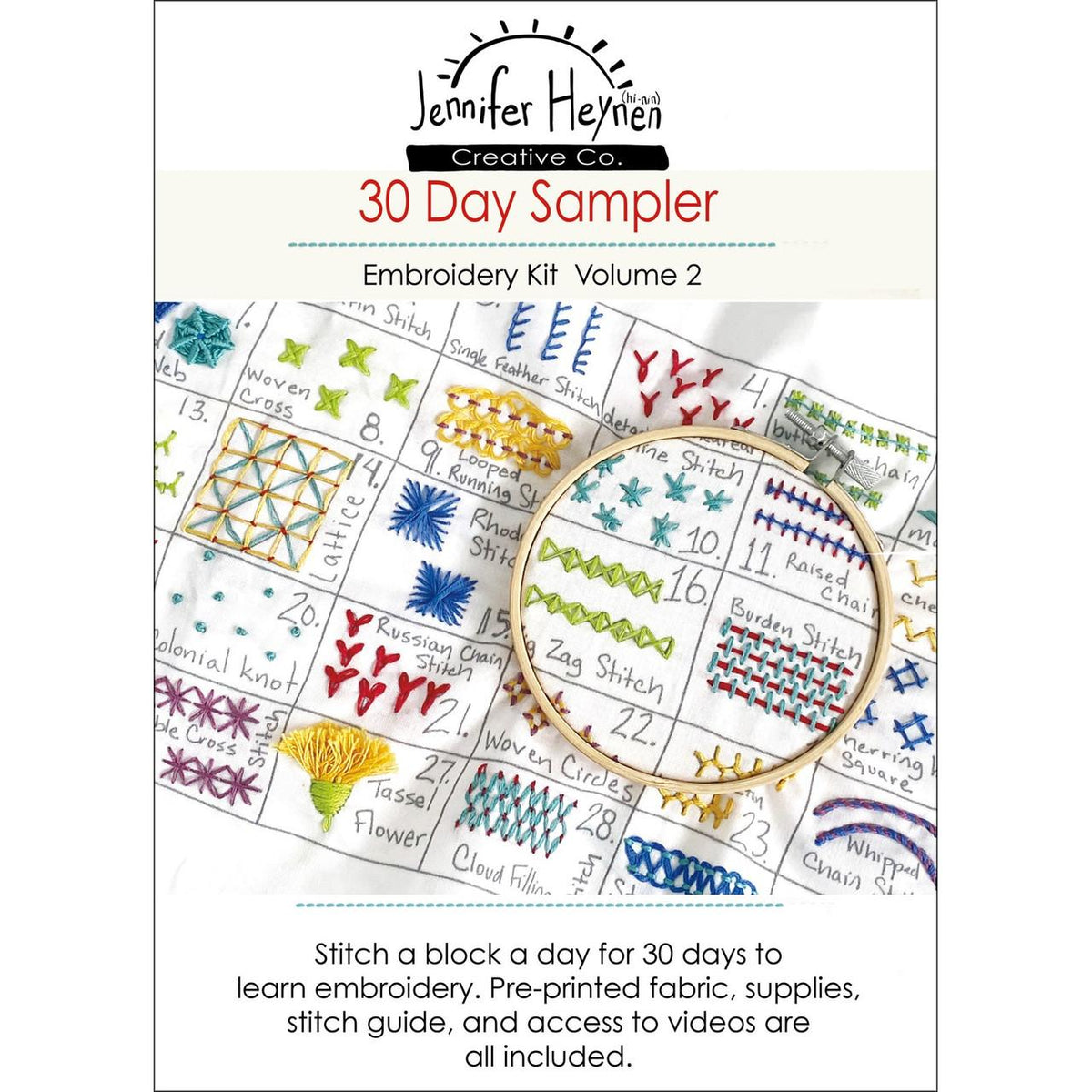 30 Day Sampler Embroidery Kit Volume 2 – Sew Downtown