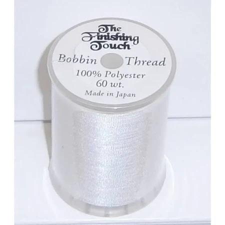 Finishing Touch 60wt Embroidery Bobbin White Thread 1200 Yards Spool ...
