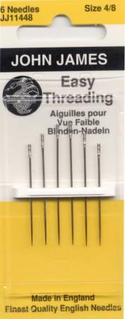 Bohin Self Threading Hand Needles - Size 4, 6 & 8 - 6/Pack