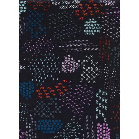 Rayon - Macrame, Charcoal with Multi Doodles - 3 yd Cut – Sew Downtown